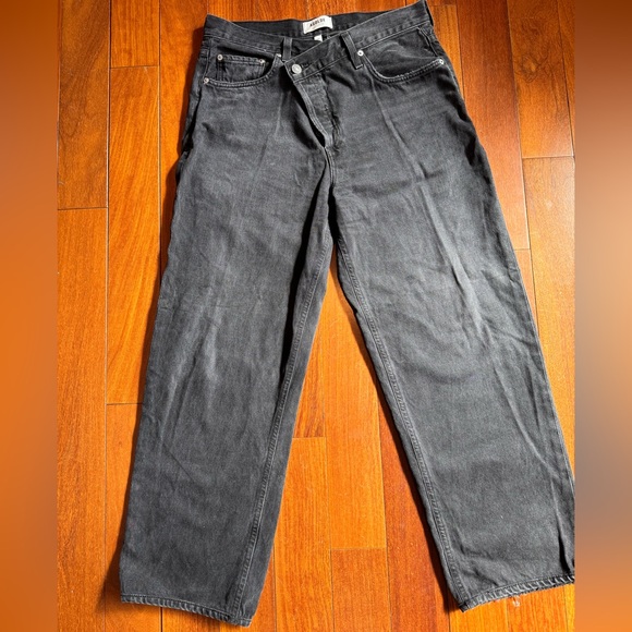 Agolde Crisscross denim in Savage black - Picture 7 of 10